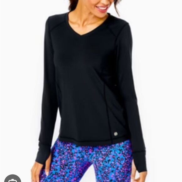Lilly Pulitzer Luxletic Renay Sunguard UPF50+ Long Sleeve Top - Picture 2 of 4